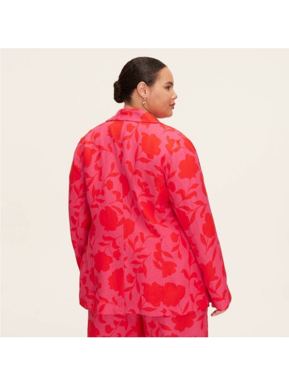 Women's 2X Classic Rose Blazer Kate Spade New York Target Collaboration Red Pink - Picture 2 of 10